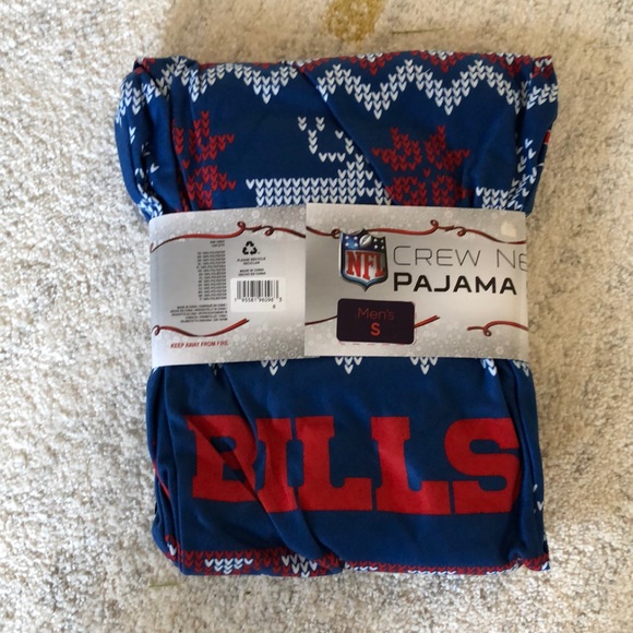 NWT NFL Buffalo Bills Ugly Sweater Print Pajamas - Picture 4 of 7